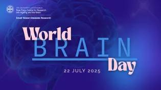 World Brain Day - text on blue background