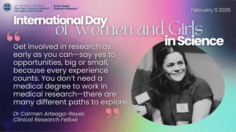 “Get involved in research as early as you can—say yes to opportunities, big or small, because every experience counts. You don’t need a medical degree to work in medical research—there are many different paths to explore.” - Dr Carmen Arteaga-Reyes Clinical Research Fellow