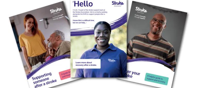 Photograph of three Stroke booklets