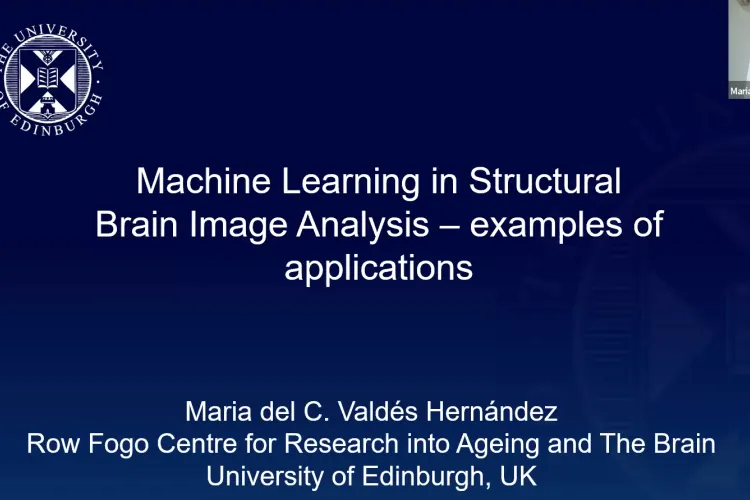 Dr Maria Valdes Hernandez picture with online presentation