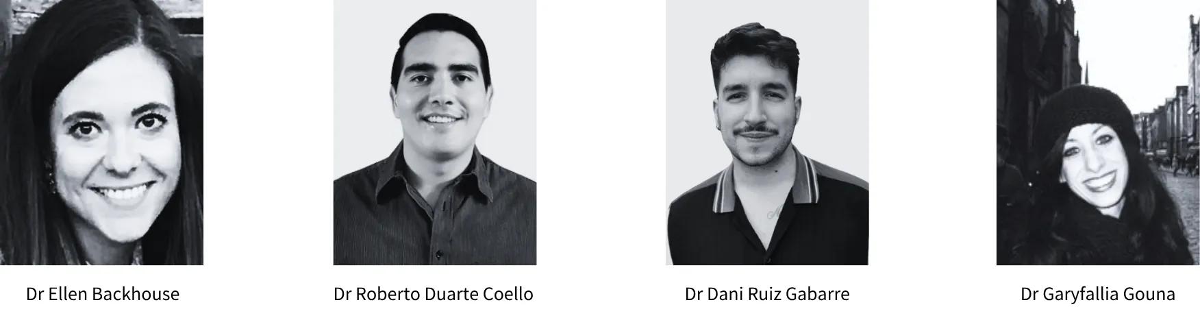 Ellen Backhouse, Roberto Duarte Coello, Dani Ruiz Gabarre, Garyfallia Gouna