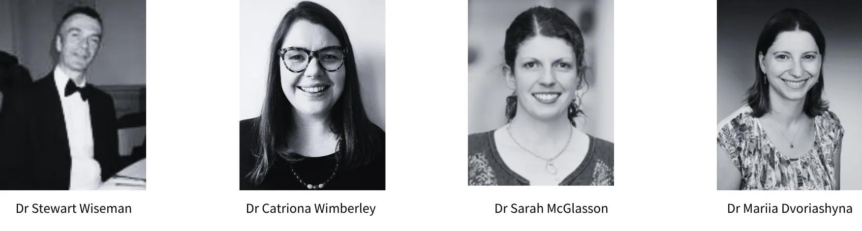 Stuart Wiseman, Catriona Wimberley, Sarah McGlasson, Mariia Dvoriashyna