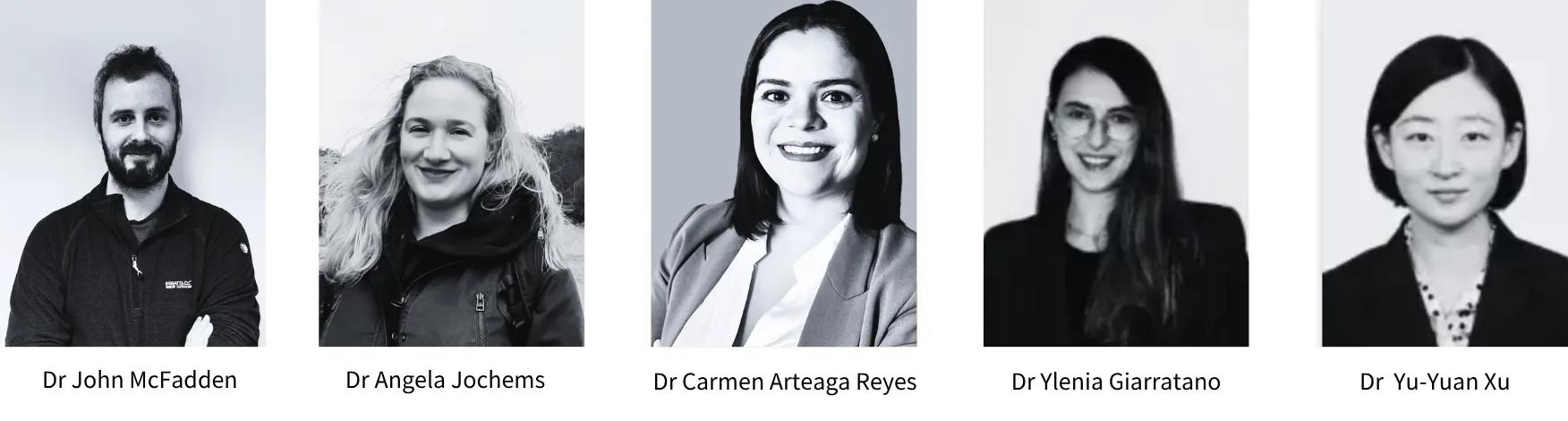 John McFadden, Angel Jochems, Carmen Arteaga Reyes, Ylenia Giarratano, Yu-Yuan Xu