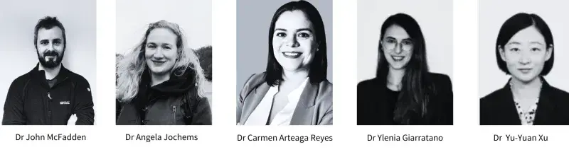 John McFadden, Angel Jochems, Carmen Arteaga Reyes, Ylenia Giarratano, Yu-Yuan Xu