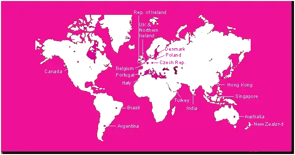 world map showing FOOD trial locations