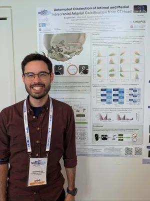 Benjamin Jin presenting his poster