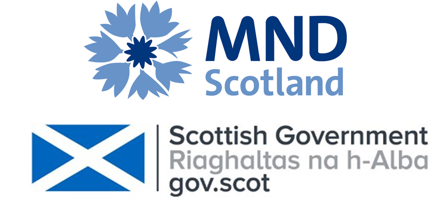 MND Scotland and Scottish Government logos